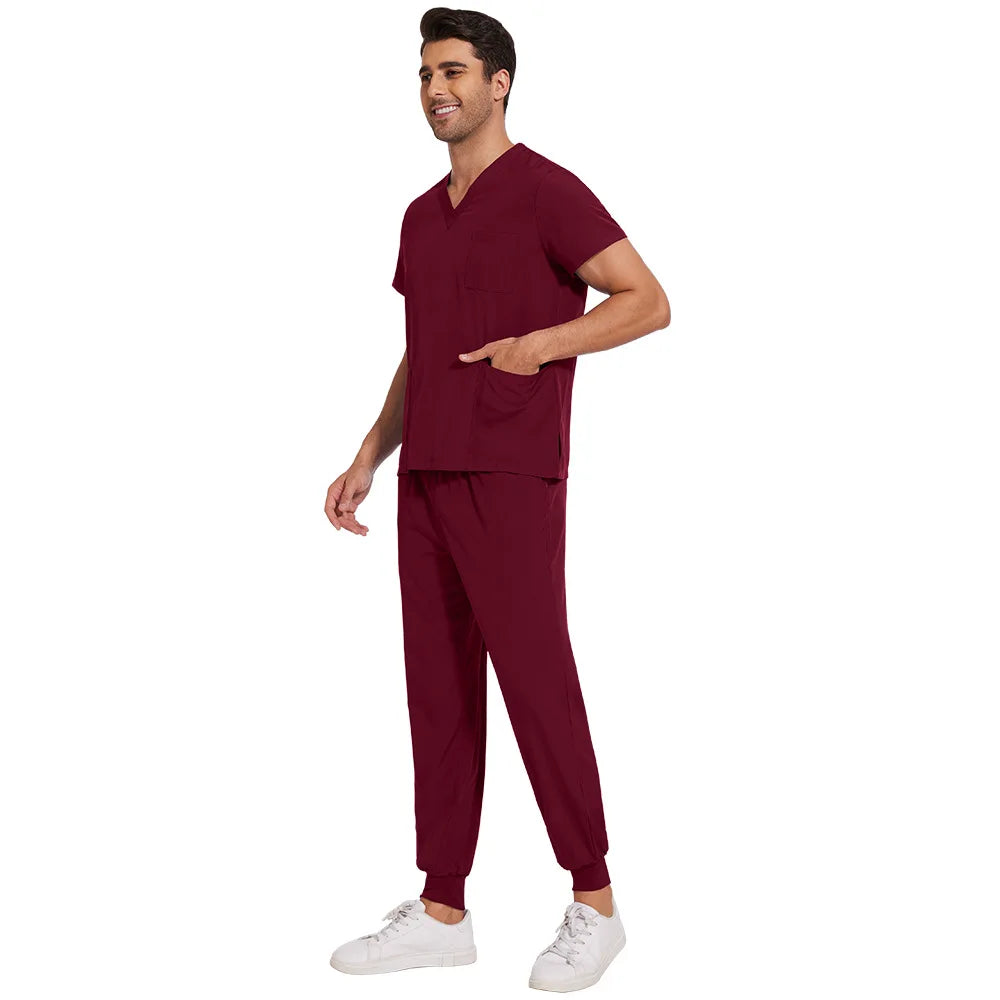 Women's Pink Clinical Scrub Set — Soft Polyester Nursing Uniform