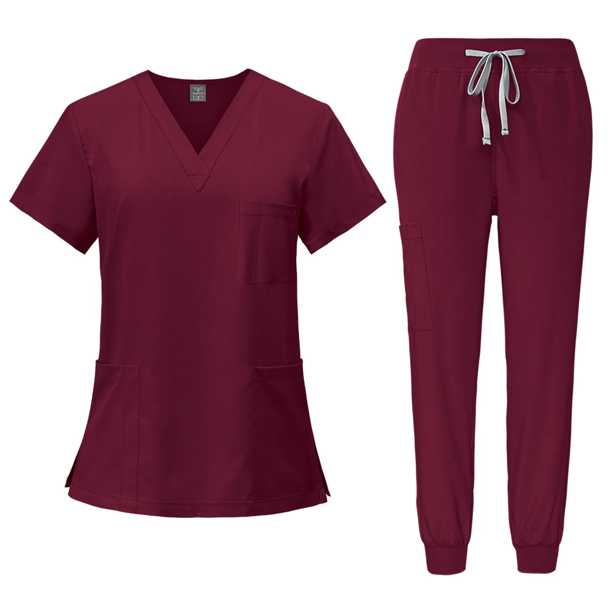 Women's Pink Clinical Scrub Set — Soft Polyester Nursing Uniform
