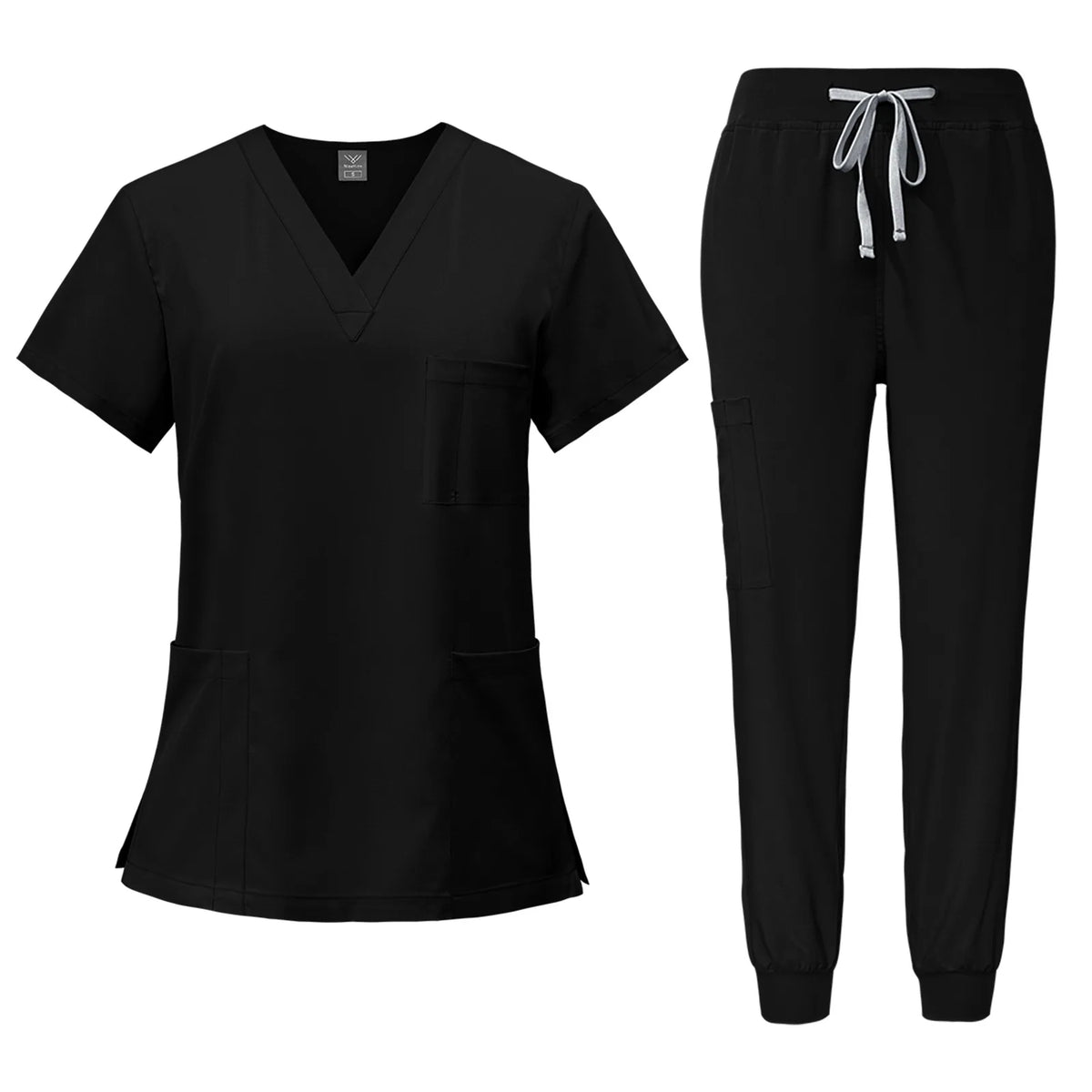 Hospital Scrubs Uniform Set Nurse Polyester Spandex Stretch Women Scrub Sets Uniforms Nursing Men Medical Scrubs