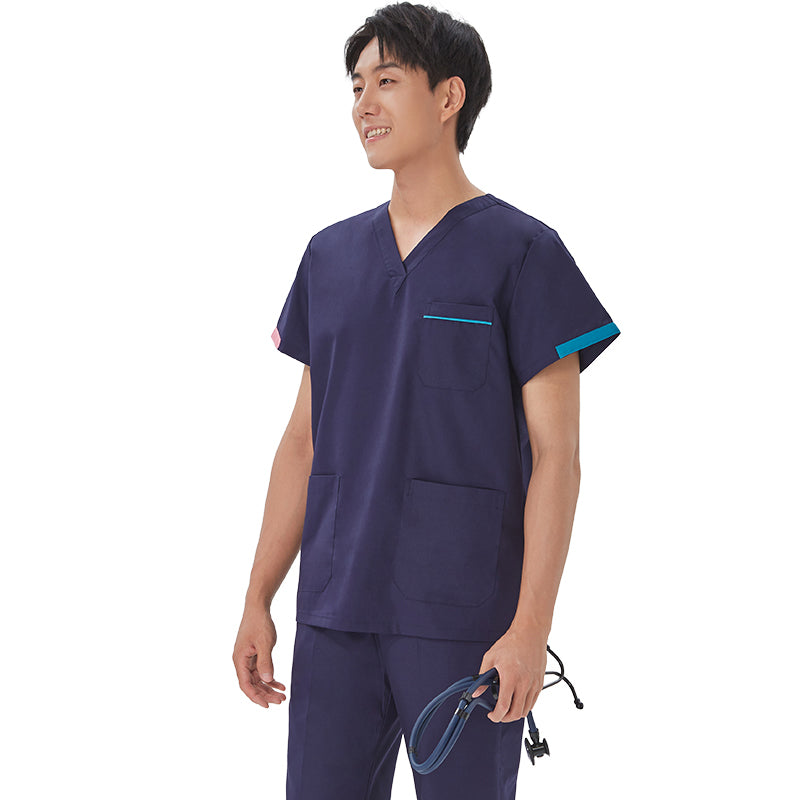 Women Medical Scrubs Uniform V Neck Short Sleeve Surgical Scrub Suits High Quality Nursing Uniform Suit Clinical Safety Workwear