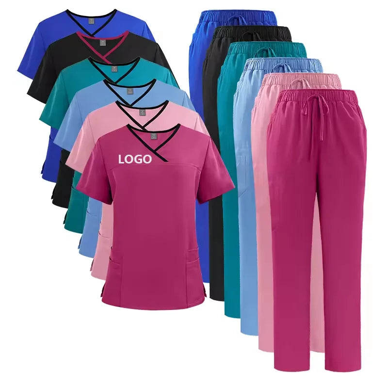 Unisex Medical Scrubs Set — Stretch Jersey Uniform for Nurses & Doctors
