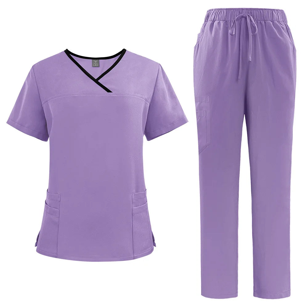 Unisex Medical Scrubs Set — Stretch Jersey Uniform for Nurses & Doctors