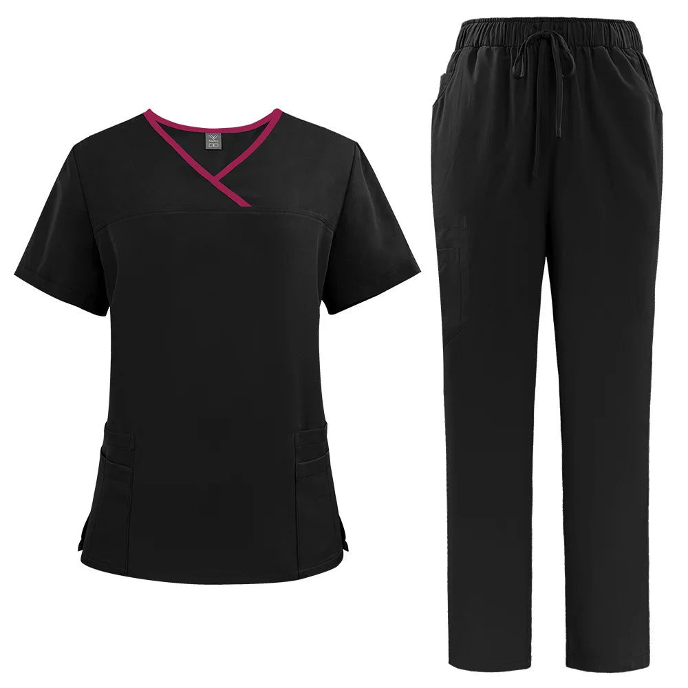 Unisex Medical Scrubs Set — Stretch Jersey Uniform for Nurses & Doctors