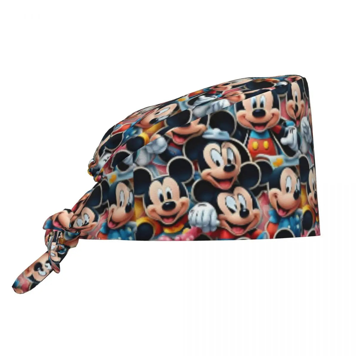 Custom Adjustable Cartoon M-micked Mouse Working Hat Leopard Print Surgical Hat Scrub Nursing Doctor Surgeon Cap for Chef