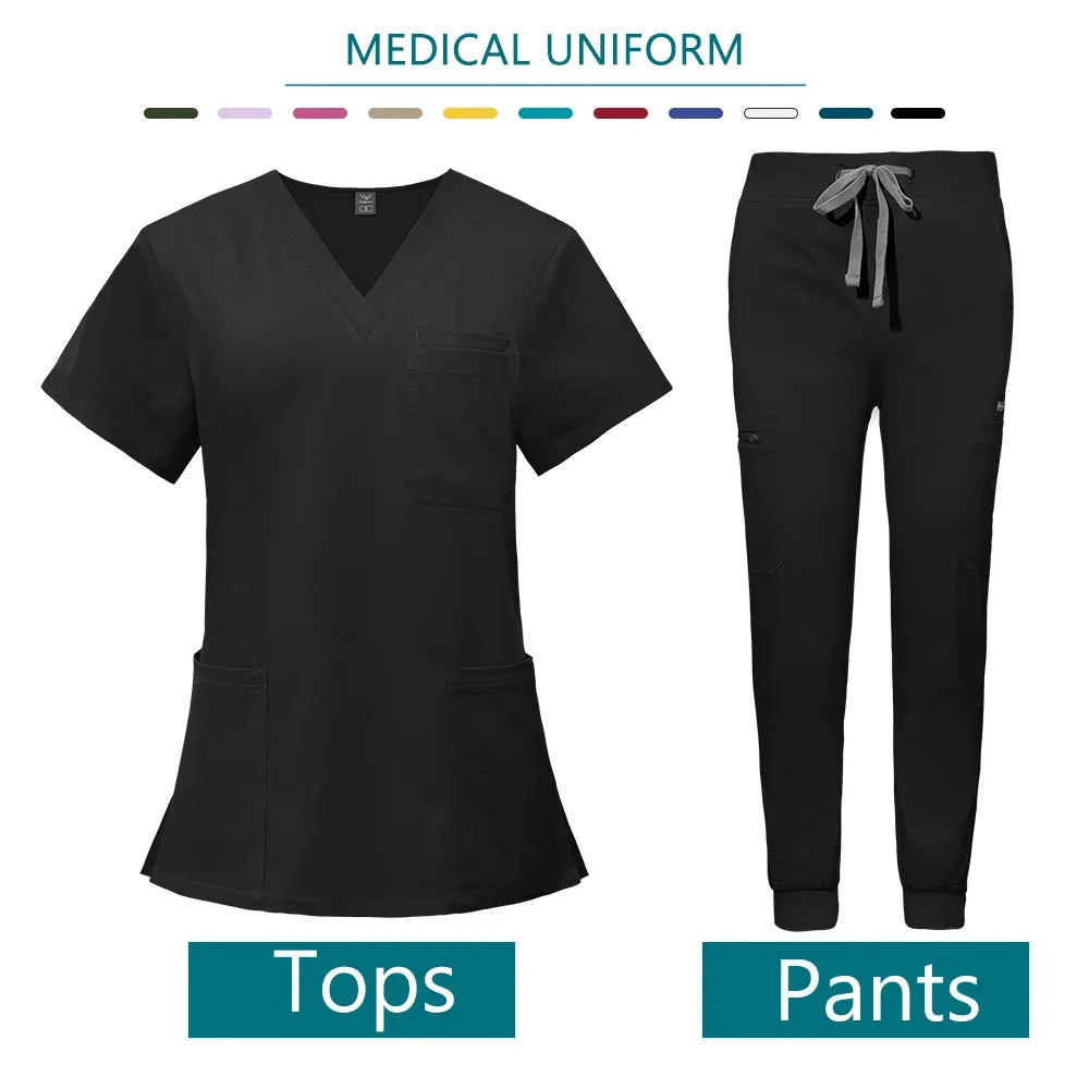 Customized Logo Nurses Uniforms Medical Scrubs High-quality Scrub Beauty Salon SPA Nursing Work Clothes Wholesale Price Workwear