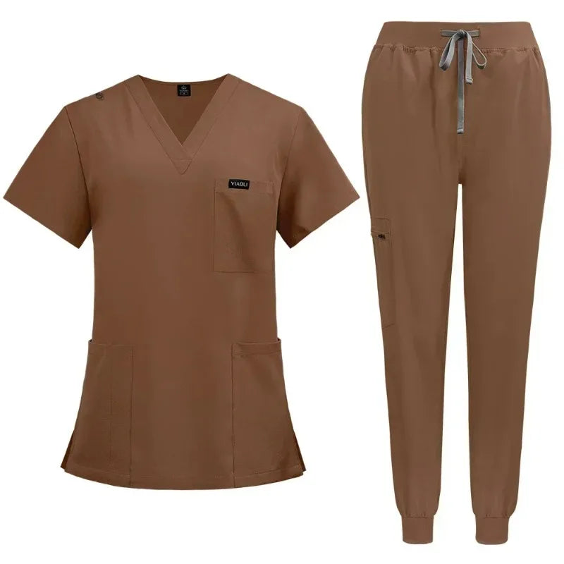 Surgical Uniforms Woman Nursing Enfermeria Sets Top Pant Articles Medical Uniform Scrubs Clinical Beauty Salon Hospital Suits
