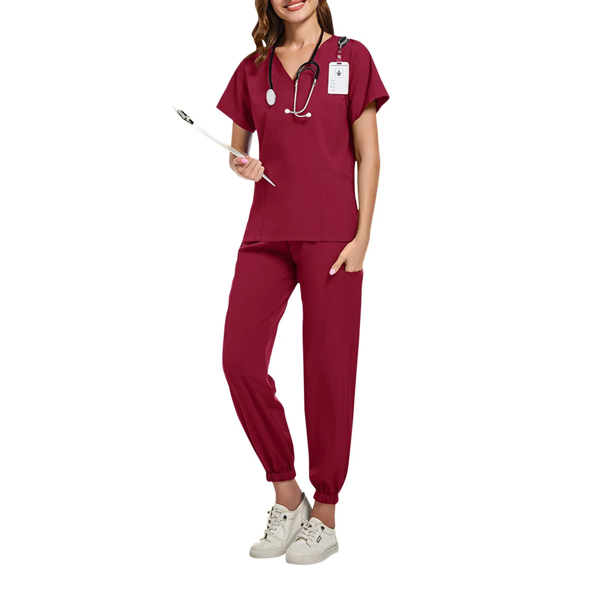Unisex Doctor Medical Uniforms Men Women Nursing Clothes Beauty Costume Nursing Scrubs Sets Dentist Workwear Clinical Tops Pants
