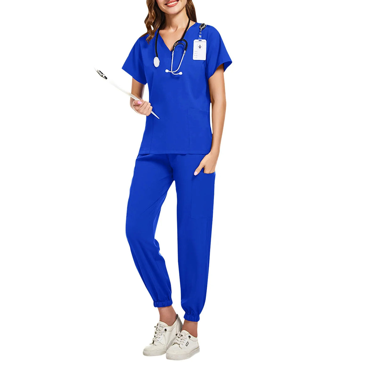 Unisex Doctor Medical Uniforms Men Women Nursing Clothes Beauty Costume Nursing Scrubs Sets Dentist Workwear Clinical Tops Pants