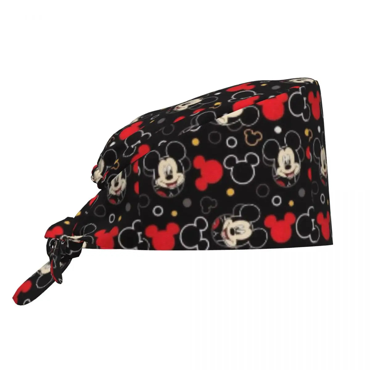 Custom Adjustable Cartoon M-micked Mouse Working Hat Leopard Print Surgical Hat Scrub Nursing Doctor Surgeon Cap for Chef
