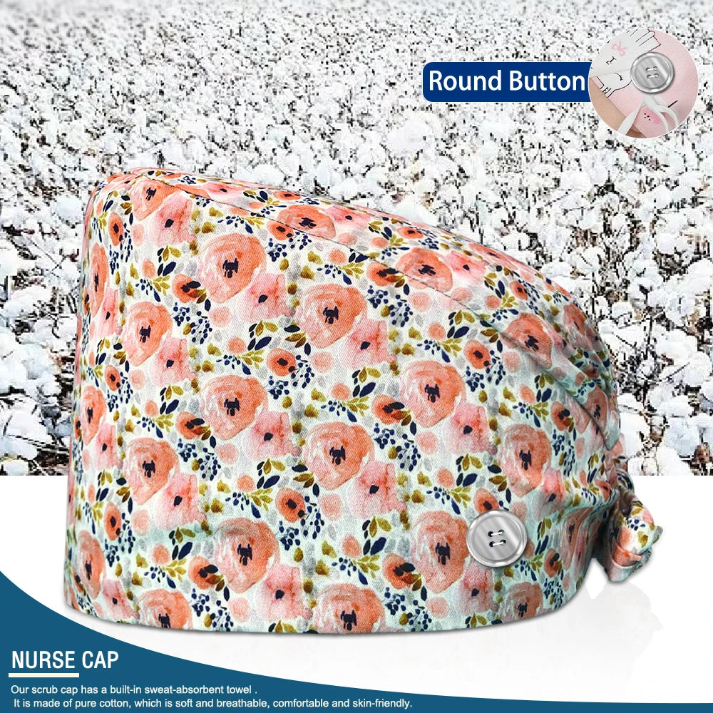 Pet Shop Surgical Cap Health Service Hat Doctor Work Caps Hospital Medical Scrubs Hat Cleaning Clinical Cap Nursing Head Hats
