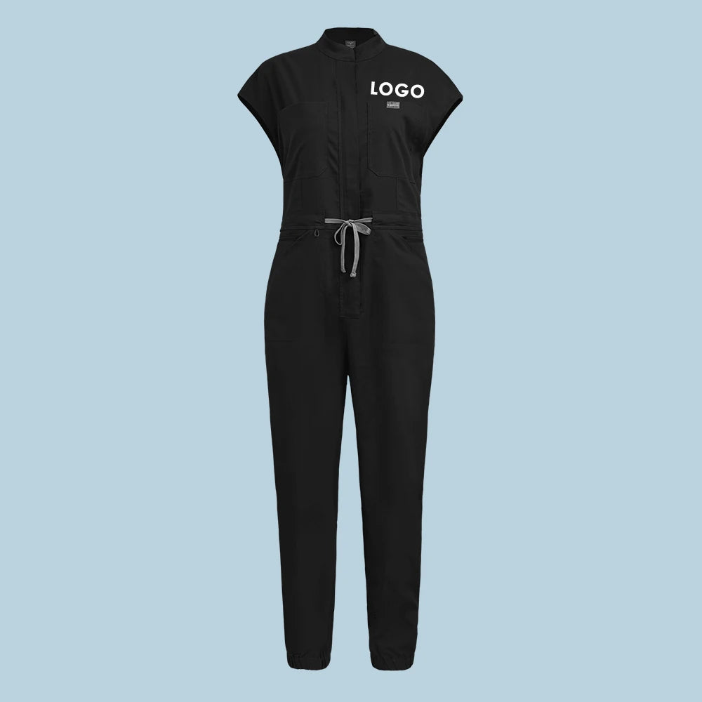 New Medical Scrubs Jumpsuits Short Sleeve Nursing Workwear Uniforms Women Lab Pet Doctor Scrub Hospital Workwear Customized Logo