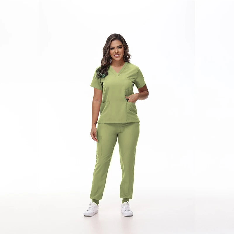 Vivid V-Neck Scrub Set