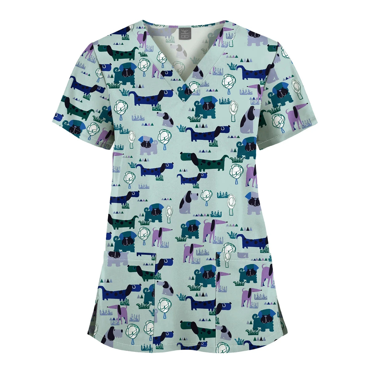 Shirts for Women Dental Clinic Veterinary Uniform Beauty Salon Pet Store Workwear Short Sleeved T-shirt Healthcare Scrubs Female