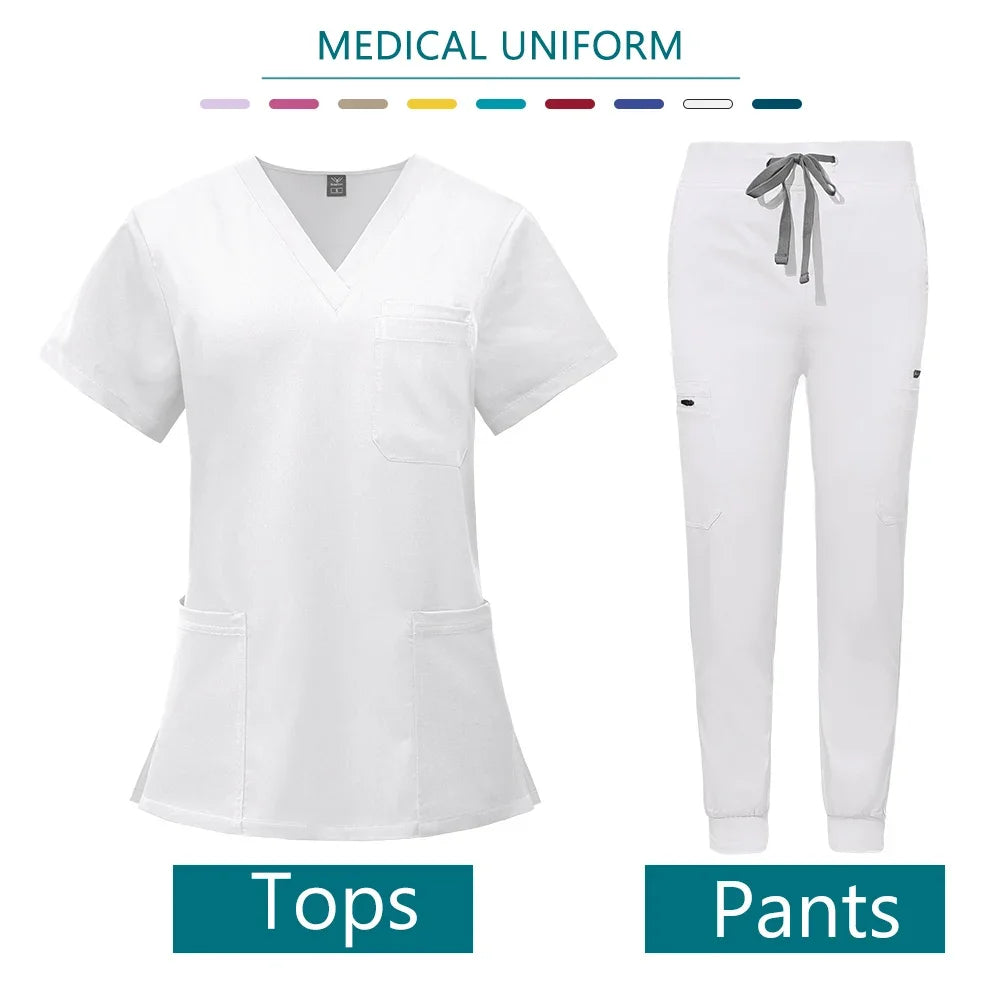 Customized Logo Nurses Uniforms Medical Scrubs High-quality Scrub Beauty Salon SPA Nursing Work Clothes Wholesale Price Workwear