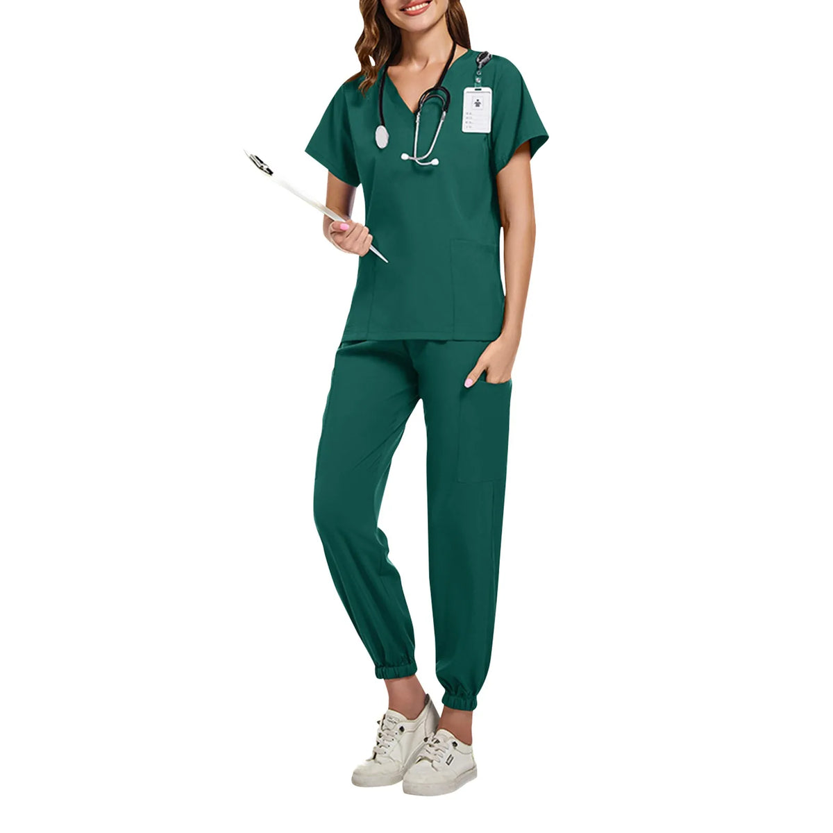 Unisex Doctor Medical Uniforms Men Women Nursing Clothes Beauty Costume Nursing Scrubs Sets Dentist Workwear Clinical Tops Pants