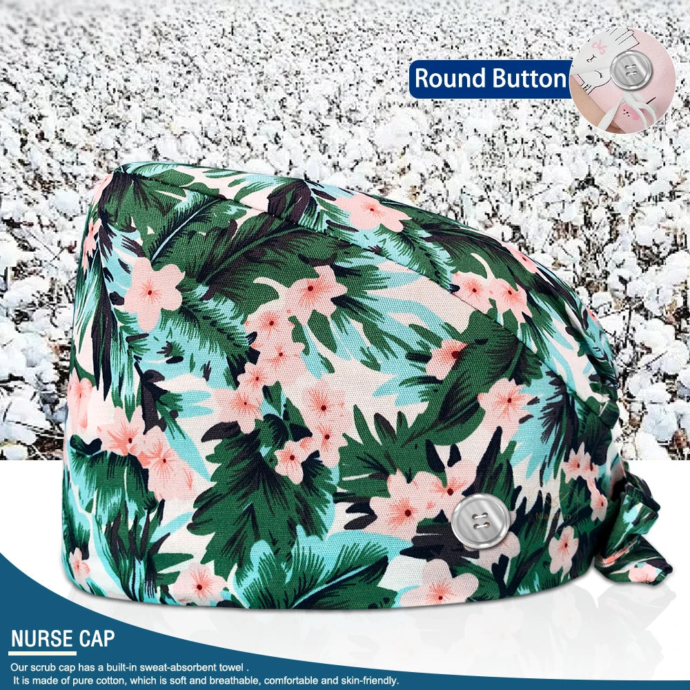 Pet Shop Surgical Cap Health Service Hat Doctor Work Caps Hospital Medical Scrubs Hat Cleaning Clinical Cap Nursing Head Hats
