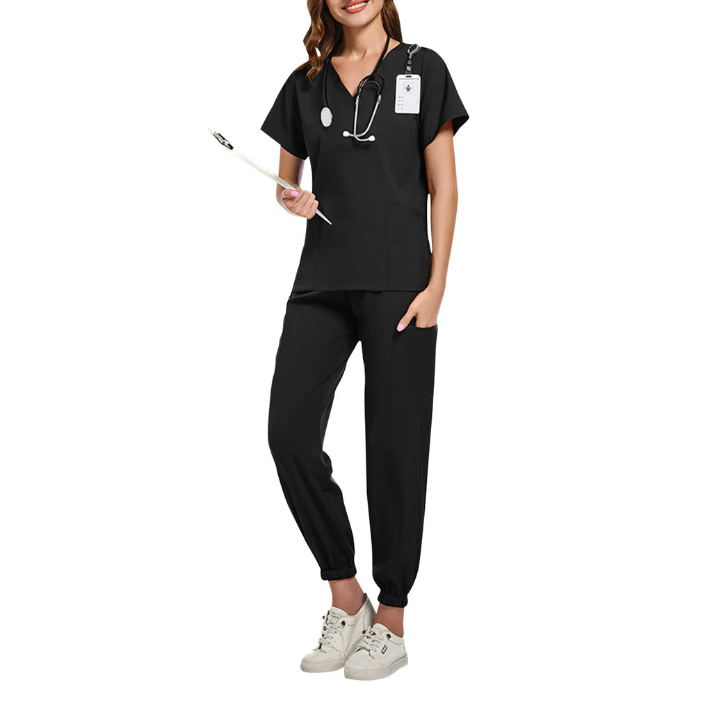 Unisex Doctor Medical Uniforms Men Women Nursing Clothes Beauty Costume Nursing Scrubs Sets Dentist Workwear Clinical Tops Pants