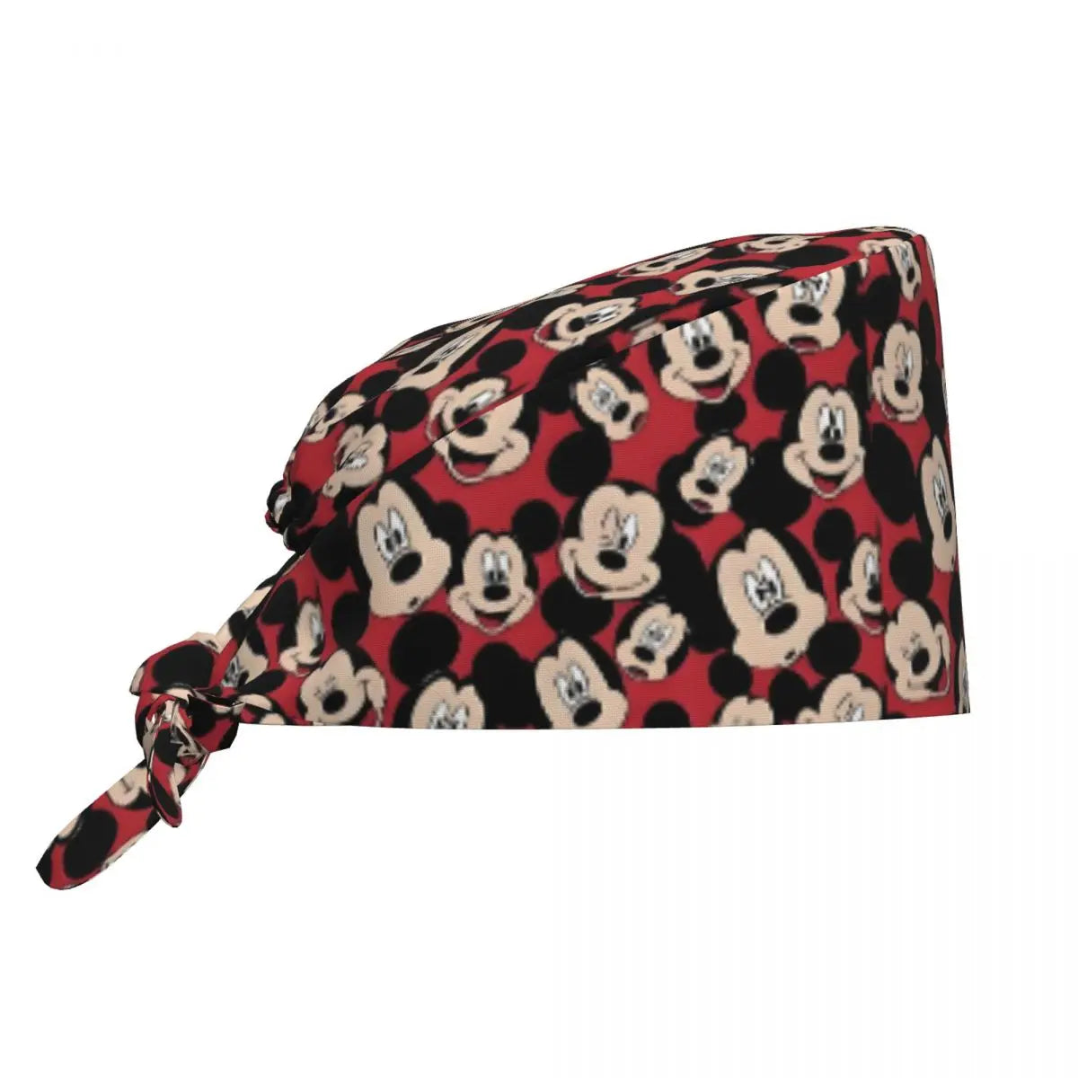 Custom Adjustable Cartoon M-micked Mouse Working Hat Leopard Print Surgical Hat Scrub Nursing Doctor Surgeon Cap for Chef