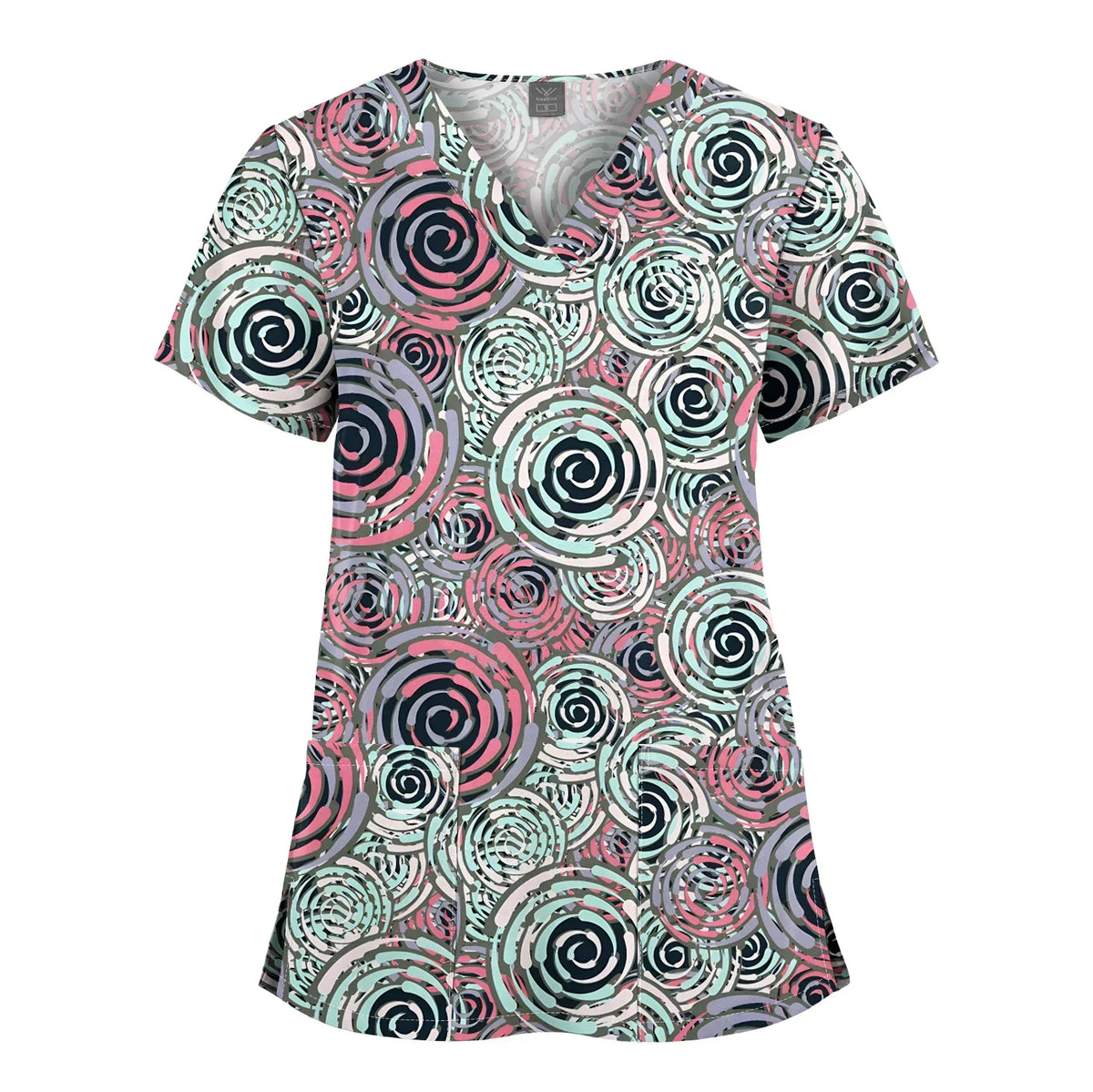 Shirts for Women Dental Clinic Veterinary Uniform Beauty Salon Pet Store Workwear Short Sleeved T-shirt Healthcare Scrubs Female