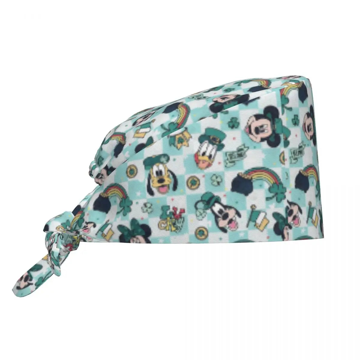 Custom Adjustable Cartoon M-micked Mouse Working Hat Leopard Print Surgical Hat Scrub Nursing Doctor Surgeon Cap for Chef