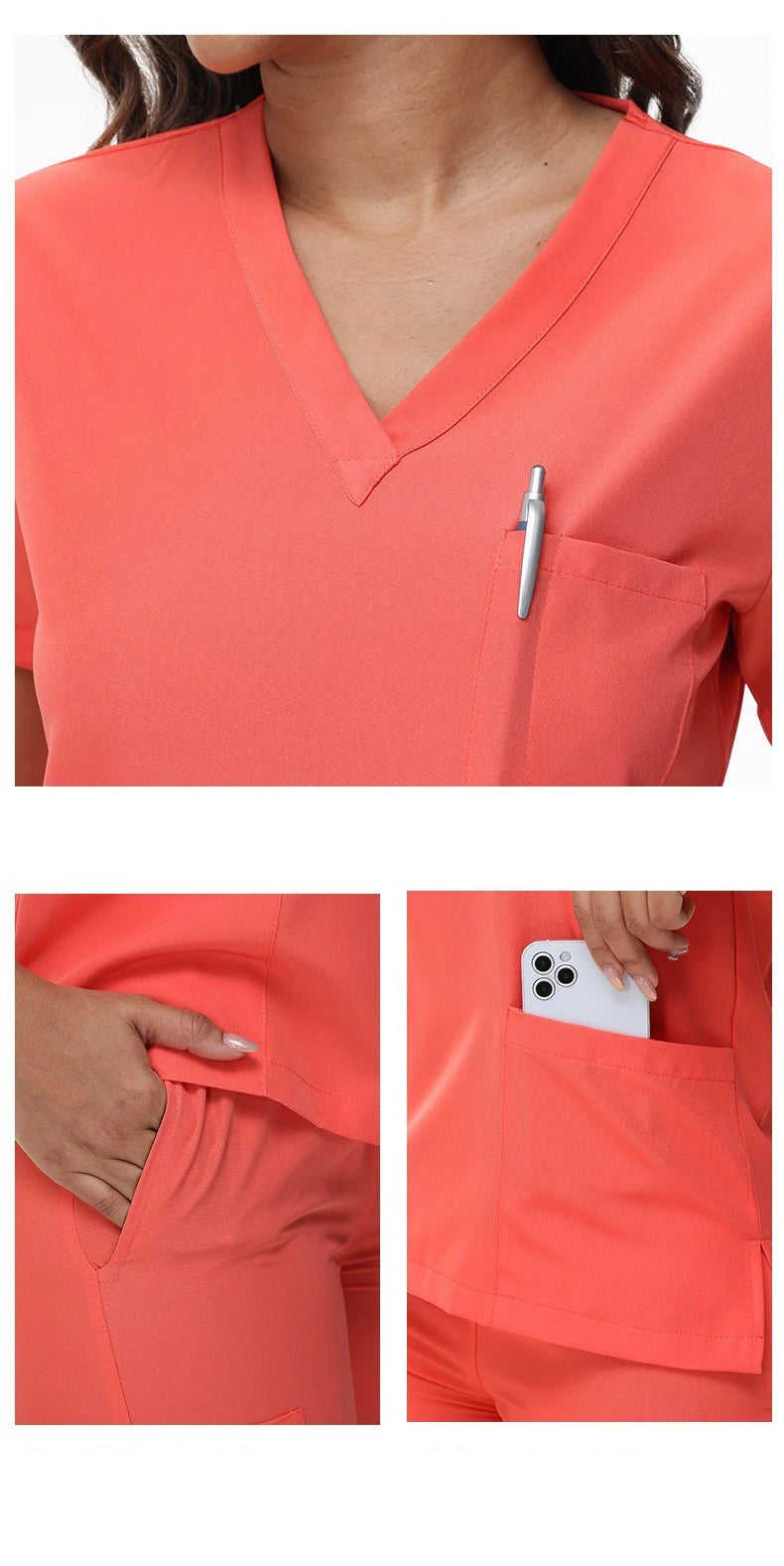 Vivid V-Neck Scrub Set
