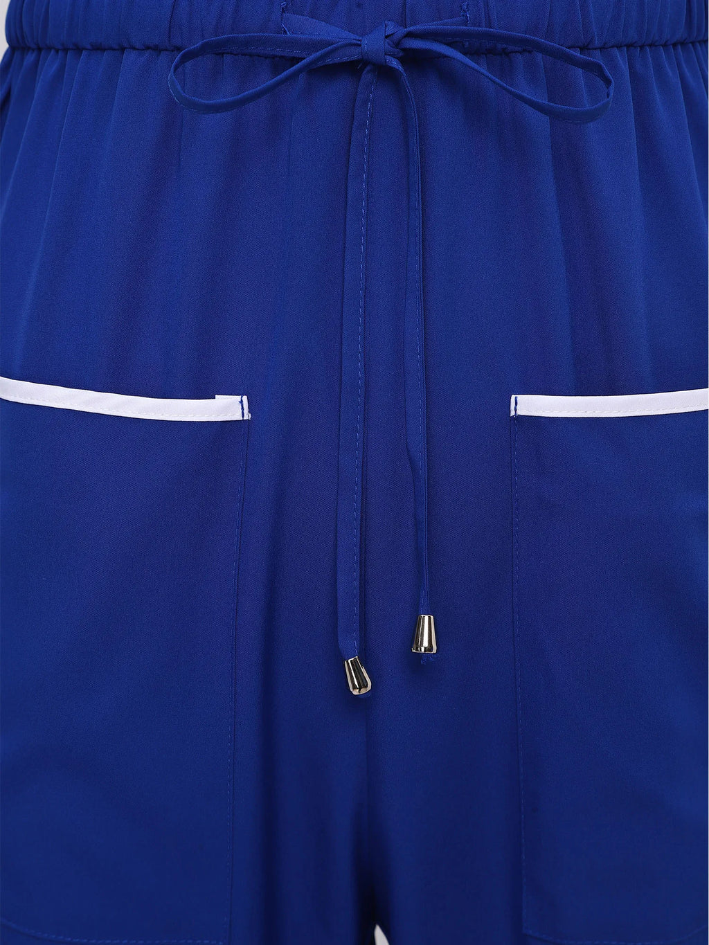 Women Scrubs Jumpsuit with Pockets Short Sleeve Drawstring Elastic Waist Long Pants Back Zipper Rompers for Nurse Doctor Medical
