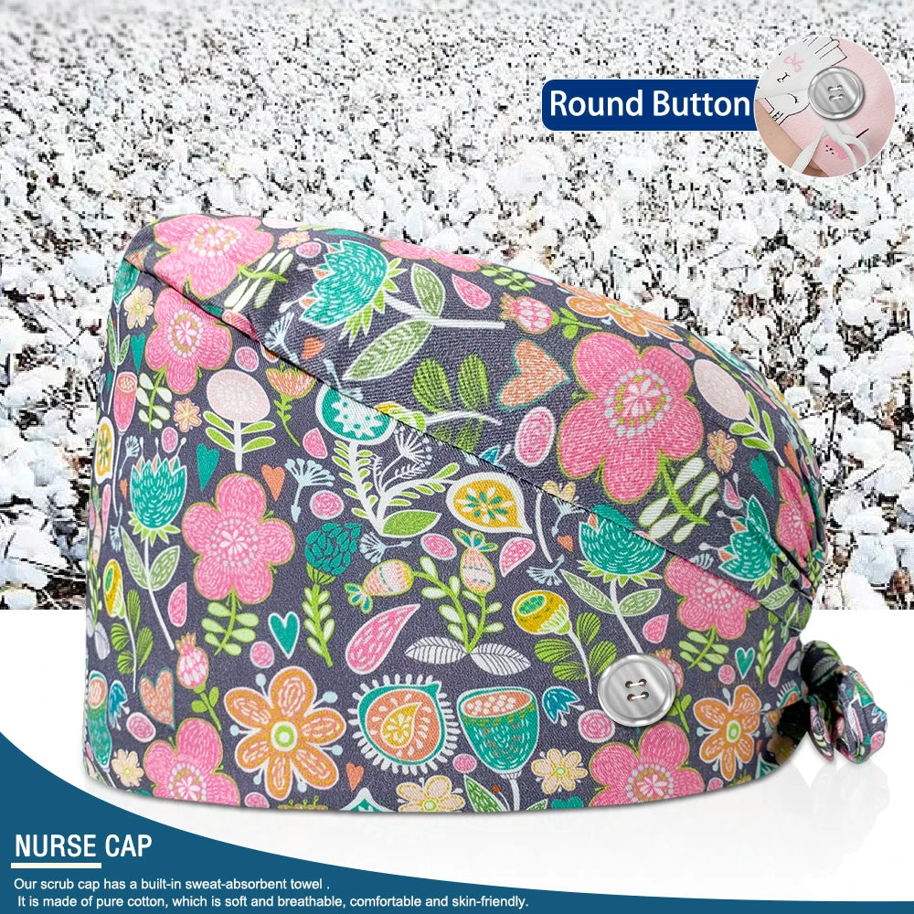Pet Shop Surgical Cap Health Service Hat Doctor Work Caps Hospital Medical Scrubs Hat Cleaning Clinical Cap Nursing Head Hats