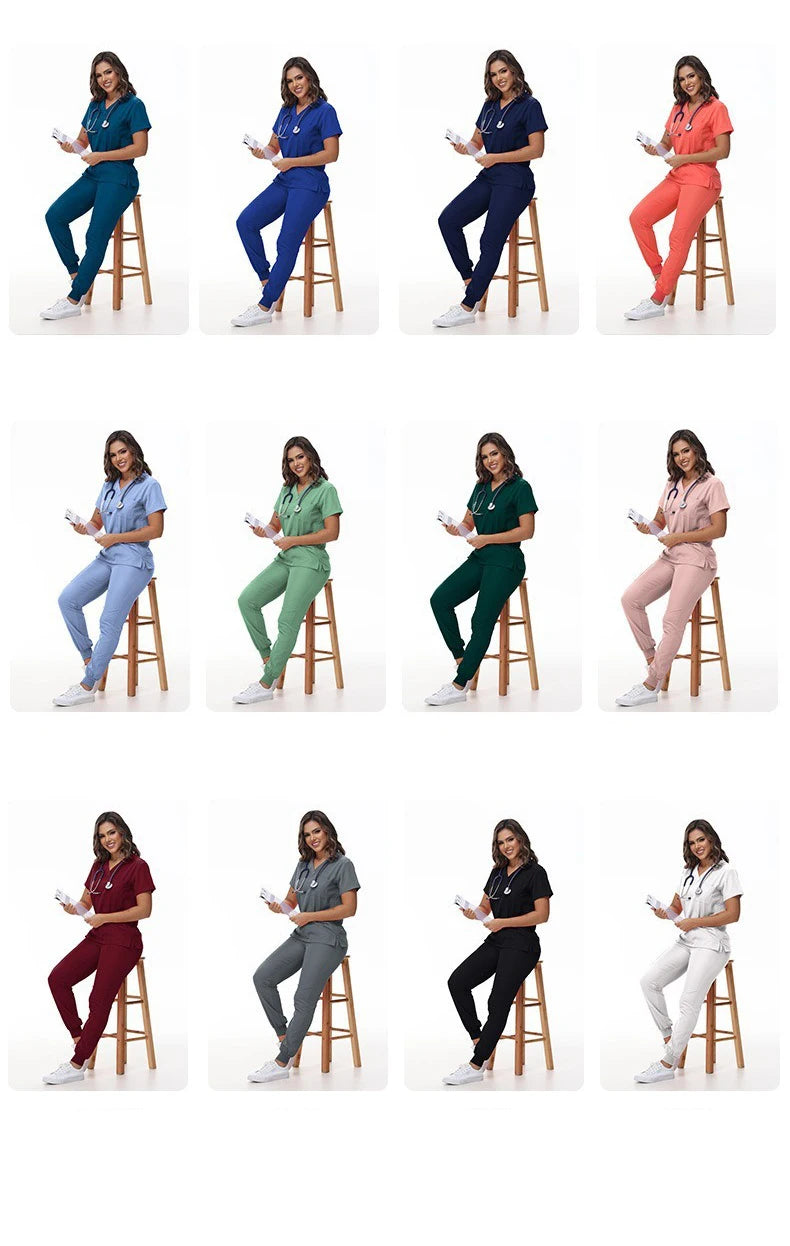 Vivid V-Neck Scrub Set