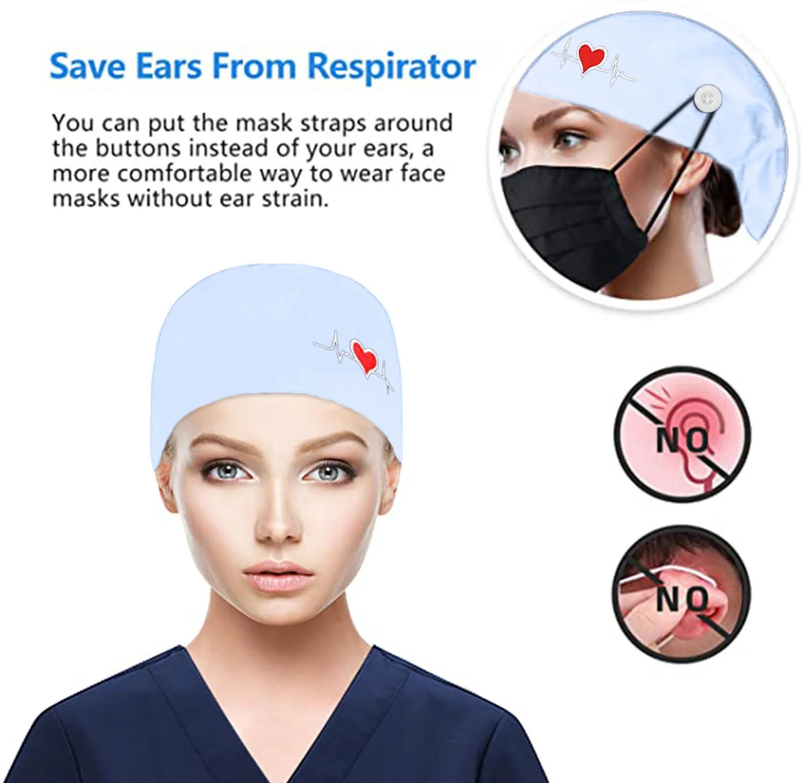 Adjustable Scrub Caps