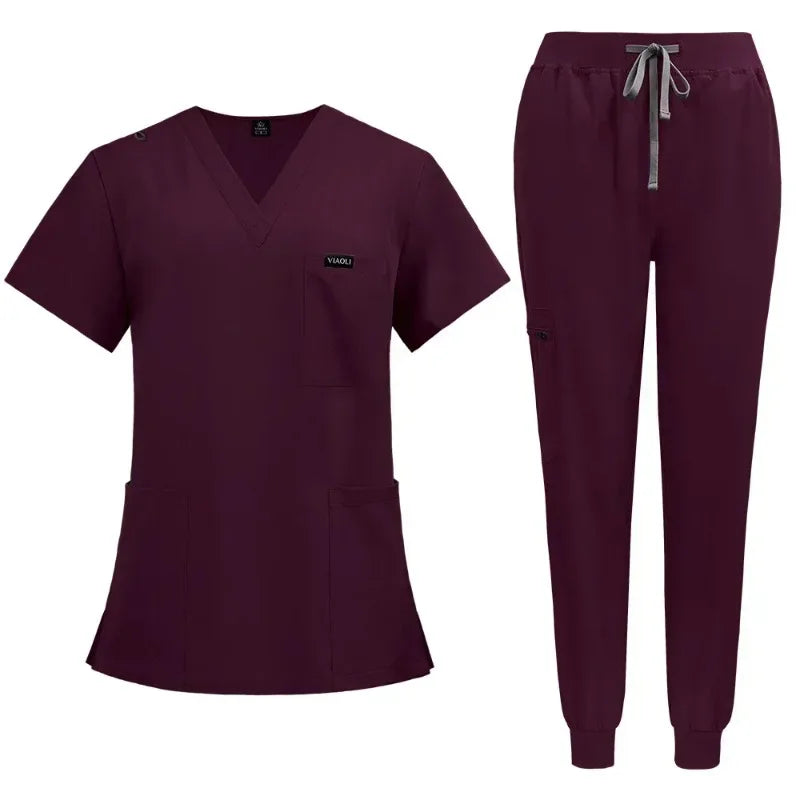 Surgical Uniforms Woman Nursing Enfermeria Sets Top Pant Articles Medical Uniform Scrubs Clinical Beauty Salon Hospital Suits