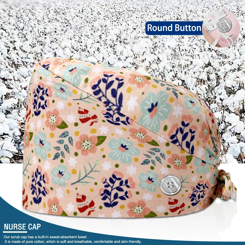 Pet Shop Surgical Cap Health Service Hat Doctor Work Caps Hospital Medical Scrubs Hat Cleaning Clinical Cap Nursing Head Hats