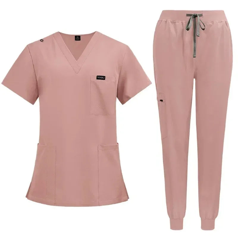 Surgical Uniforms Woman Nursing Enfermeria Sets Top Pant Articles Medical Uniform Scrubs Clinical Beauty Salon Hospital Suits
