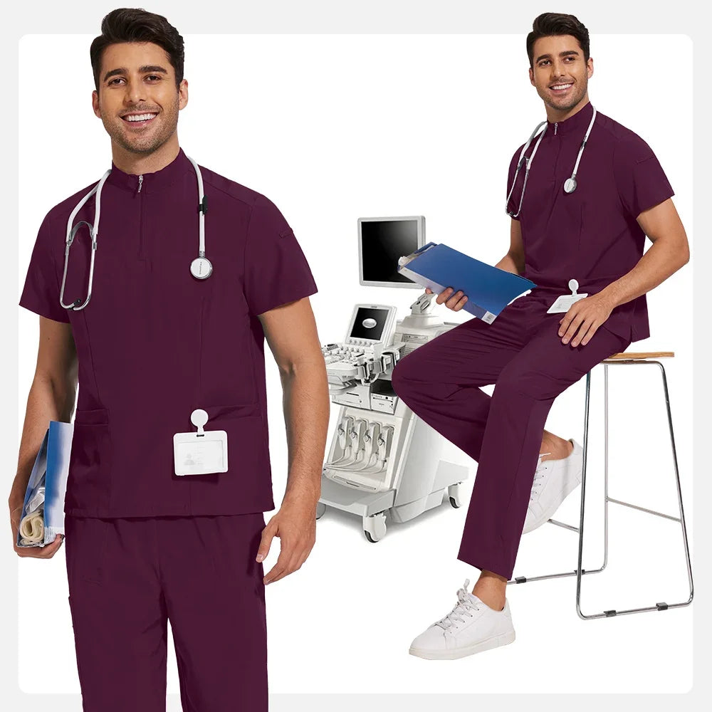 Turtle Neck Scrub Set