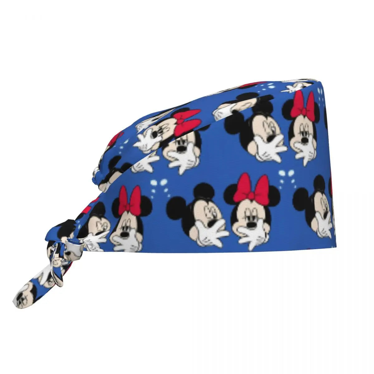 Custom Adjustable Cartoon M-micked Mouse Working Hat Leopard Print Surgical Hat Scrub Nursing Doctor Surgeon Cap for Chef