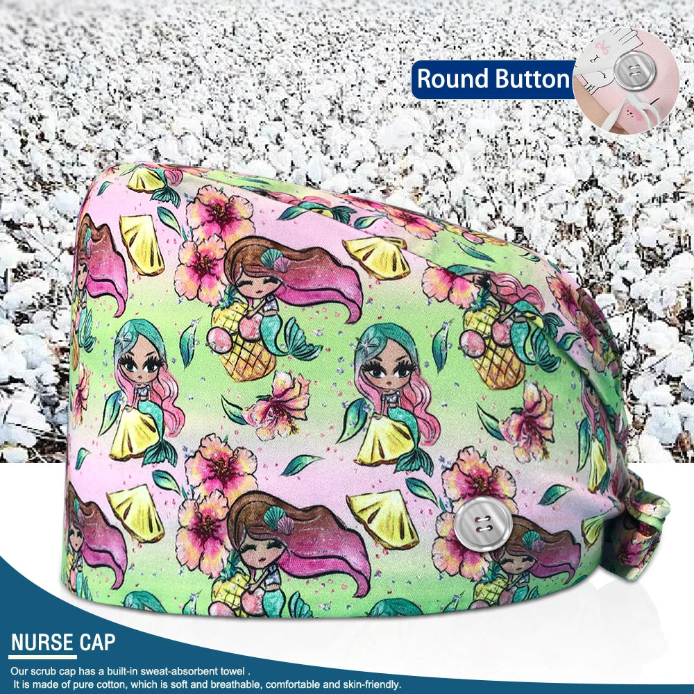 Pet Shop Surgical Cap Health Service Hat Doctor Work Caps Hospital Medical Scrubs Hat Cleaning Clinical Cap Nursing Head Hats