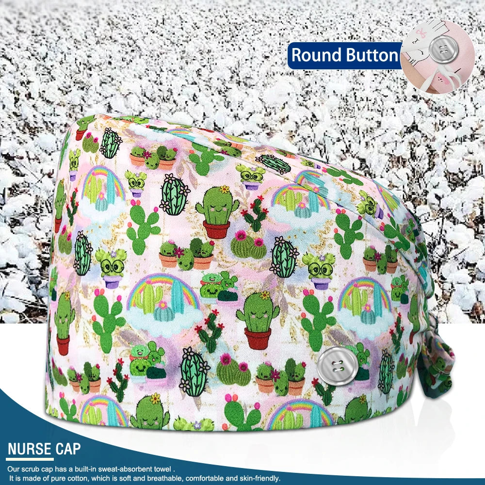Pet Shop Surgical Cap Health Service Hat Doctor Work Caps Hospital Medical Scrubs Hat Cleaning Clinical Cap Nursing Head Hats