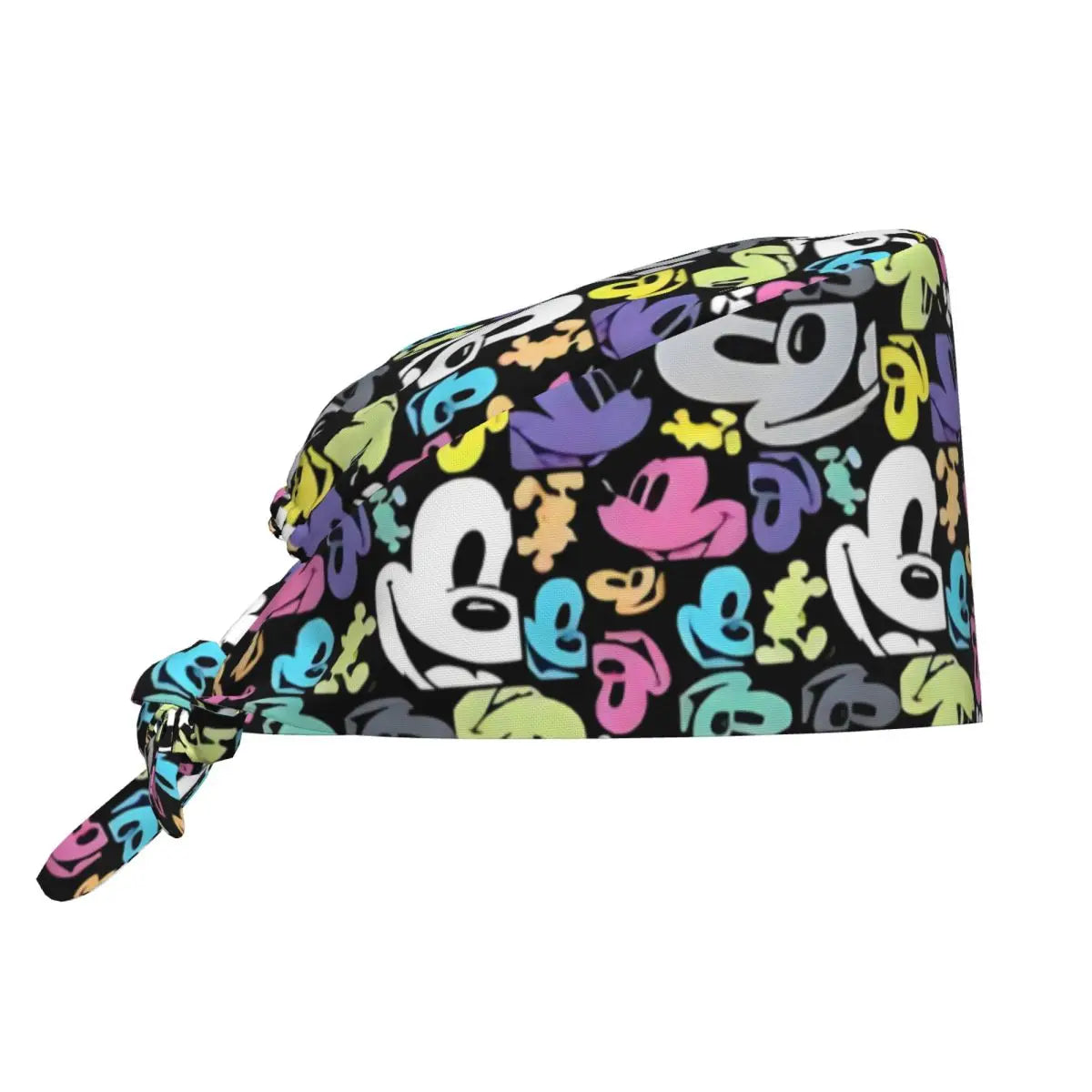 Custom Adjustable Cartoon M-micked Mouse Working Hat Leopard Print Surgical Hat Scrub Nursing Doctor Surgeon Cap for Chef