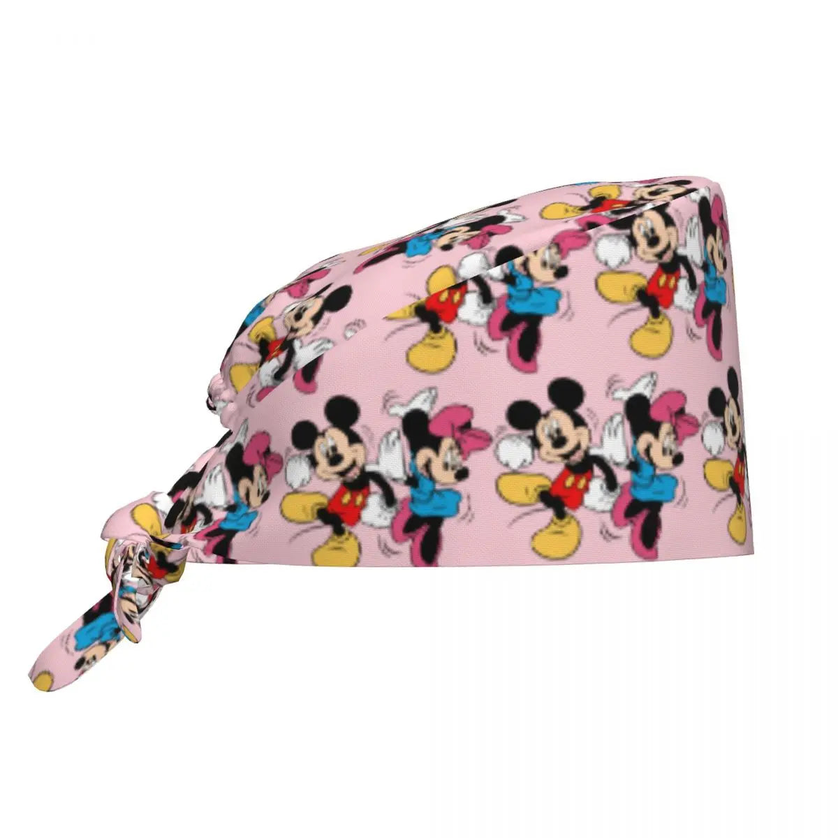 Custom Adjustable Cartoon M-micked Mouse Working Hat Leopard Print Surgical Hat Scrub Nursing Doctor Surgeon Cap for Chef