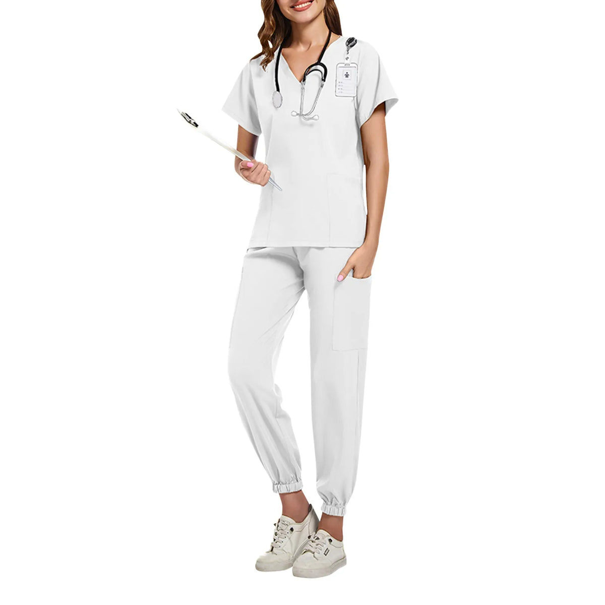 Unisex Doctor Medical Uniforms Men Women Nursing Clothes Beauty Costume Nursing Scrubs Sets Dentist Workwear Clinical Tops Pants