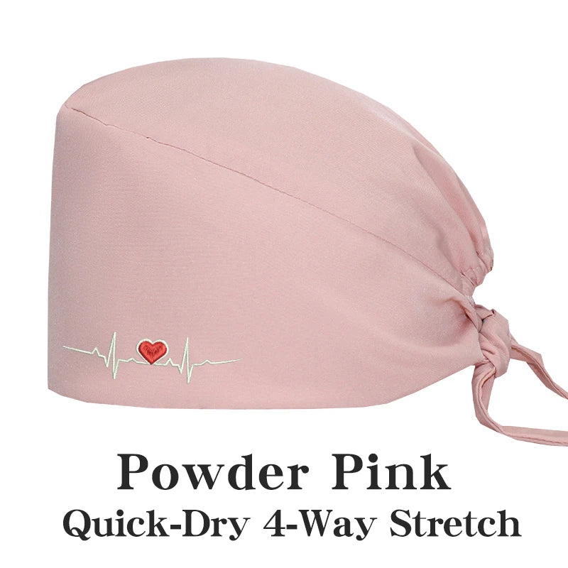 ECG Embroider Working Hats for Man Woman Pet TOOTH Clinic Scrub Caps Quick Dry Breathable Dentist Cap MSG-03
