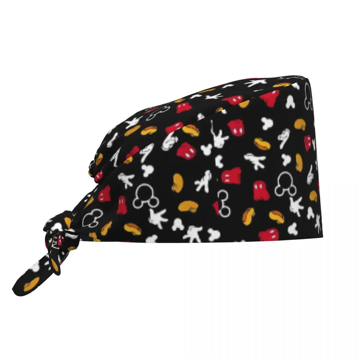 Custom Adjustable Cartoon M-micked Mouse Working Hat Leopard Print Surgical Hat Scrub Nursing Doctor Surgeon Cap for Chef