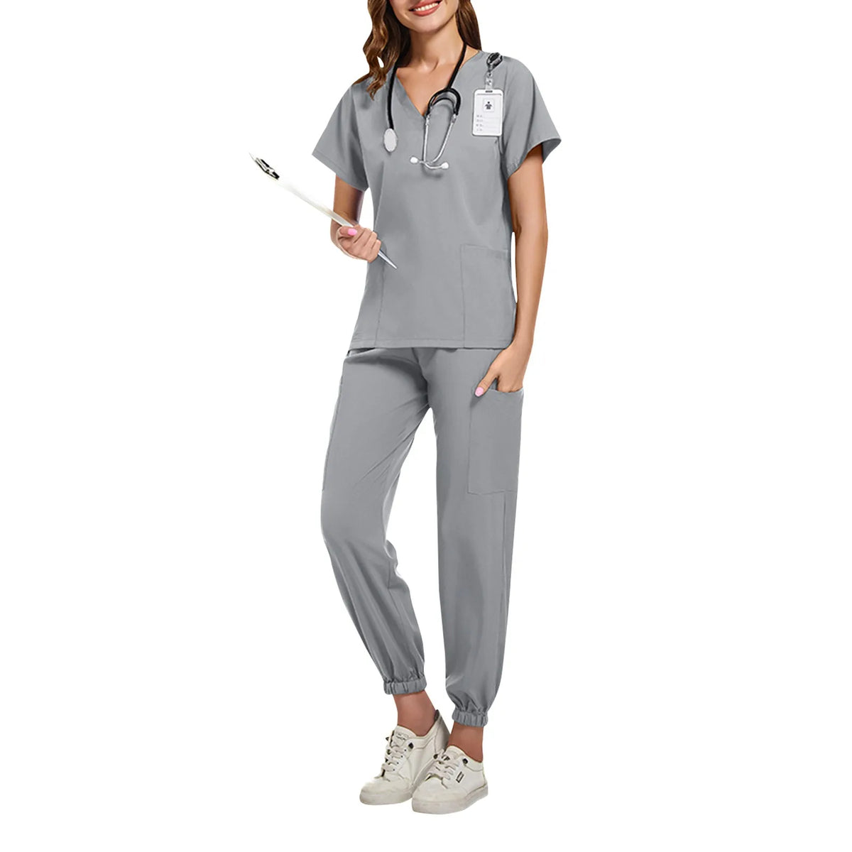 Unisex Doctor Medical Uniforms Men Women Nursing Clothes Beauty Costume Nursing Scrubs Sets Dentist Workwear Clinical Tops Pants