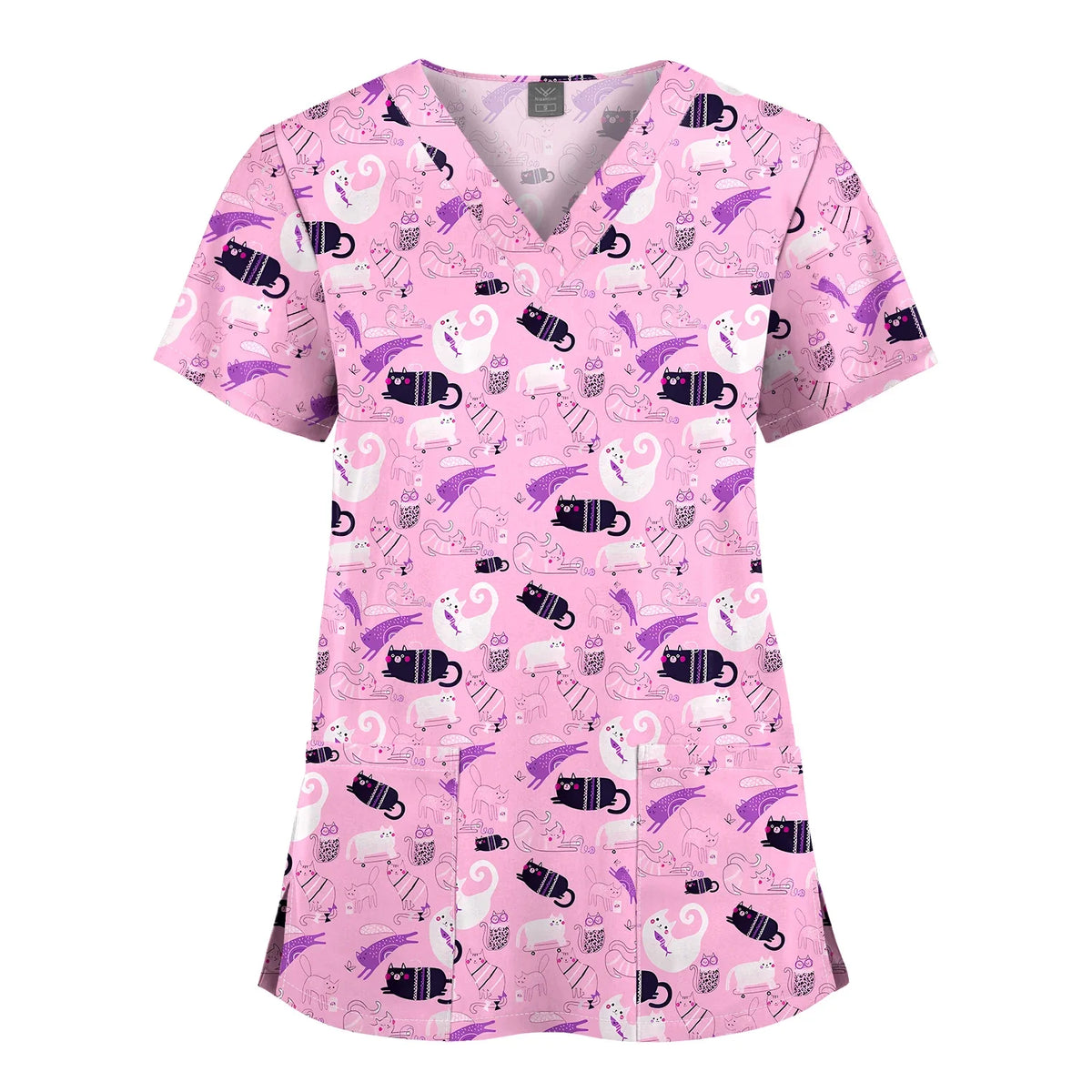 Shirts for Women Dental Clinic Veterinary Uniform Beauty Salon Pet Store Workwear Short Sleeved T-shirt Healthcare Scrubs Female