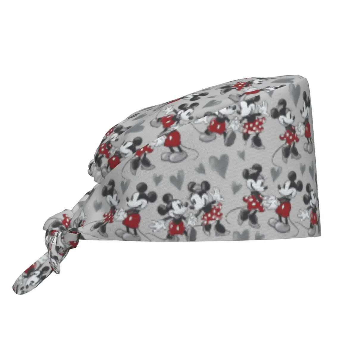 Custom Adjustable Cartoon M-micked Mouse Working Hat Leopard Print Surgical Hat Scrub Nursing Doctor Surgeon Cap for Chef