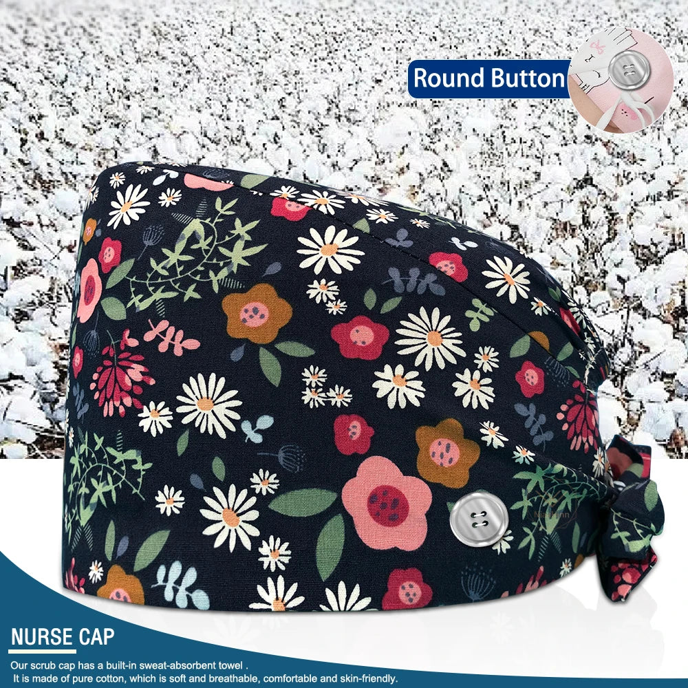 Pet Shop Surgical Cap Health Service Hat Doctor Work Caps Hospital Medical Scrubs Hat Cleaning Clinical Cap Nursing Head Hats