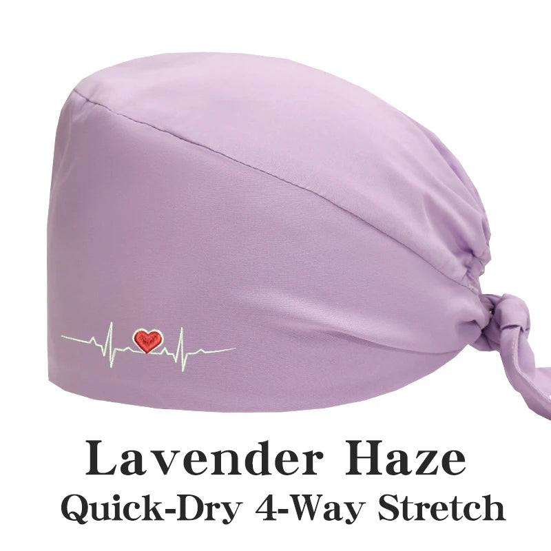 ECG Embroider Working Hats for Man Woman Pet TOOTH Clinic Scrub Caps Quick Dry Breathable Dentist Cap MSG-03