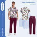 Mens Scrub Nursing Articles Nurse Doctor Work Uniform Unisex Hospital Set High Quality Printed Workwear Veterinary Lab Scrub Set