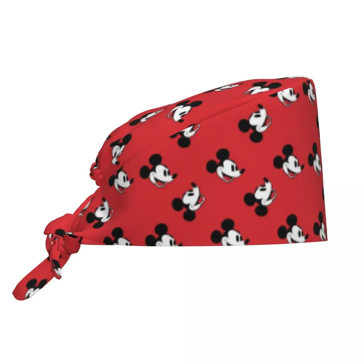 Custom Adjustable Cartoon M-micked Mouse Working Hat Leopard Print Surgical Hat Scrub Nursing Doctor Surgeon Cap for Chef