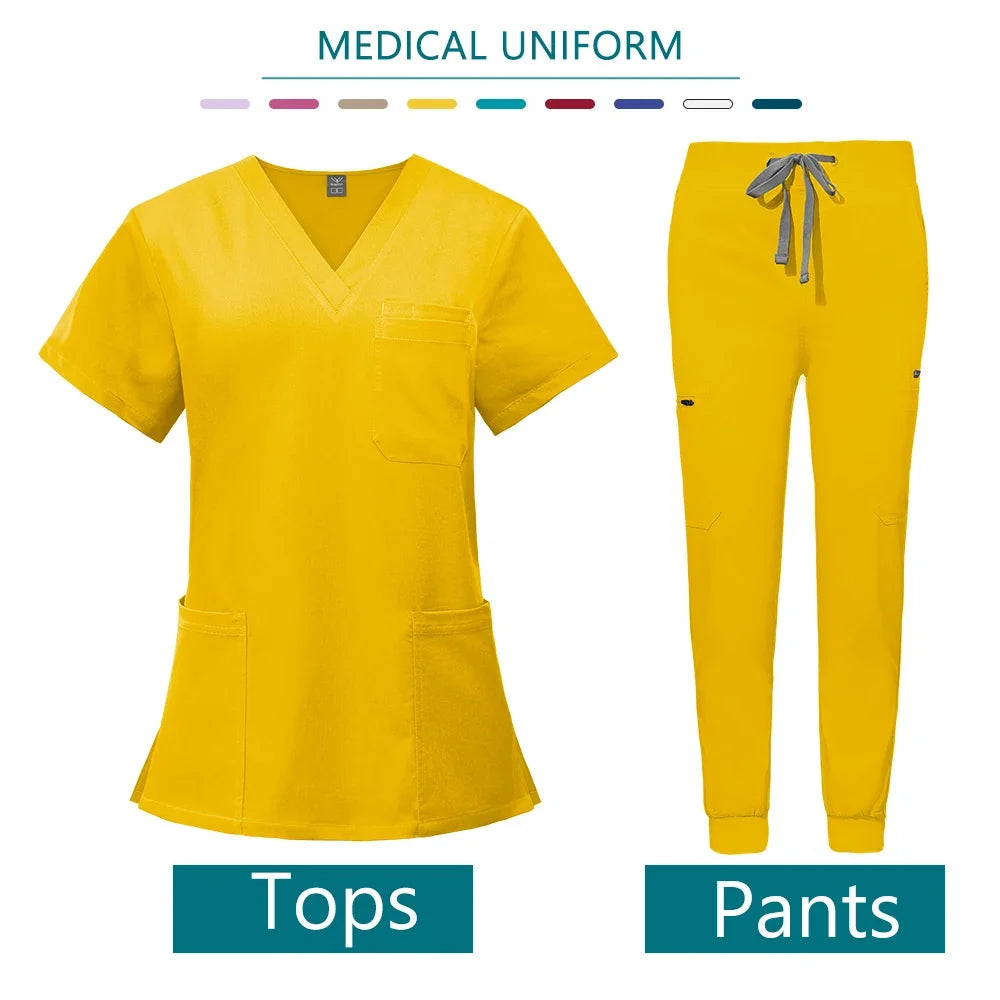 Customized Logo Nurses Uniforms Medical Scrubs High-quality Scrub Beauty Salon SPA Nursing Work Clothes Wholesale Price Workwear