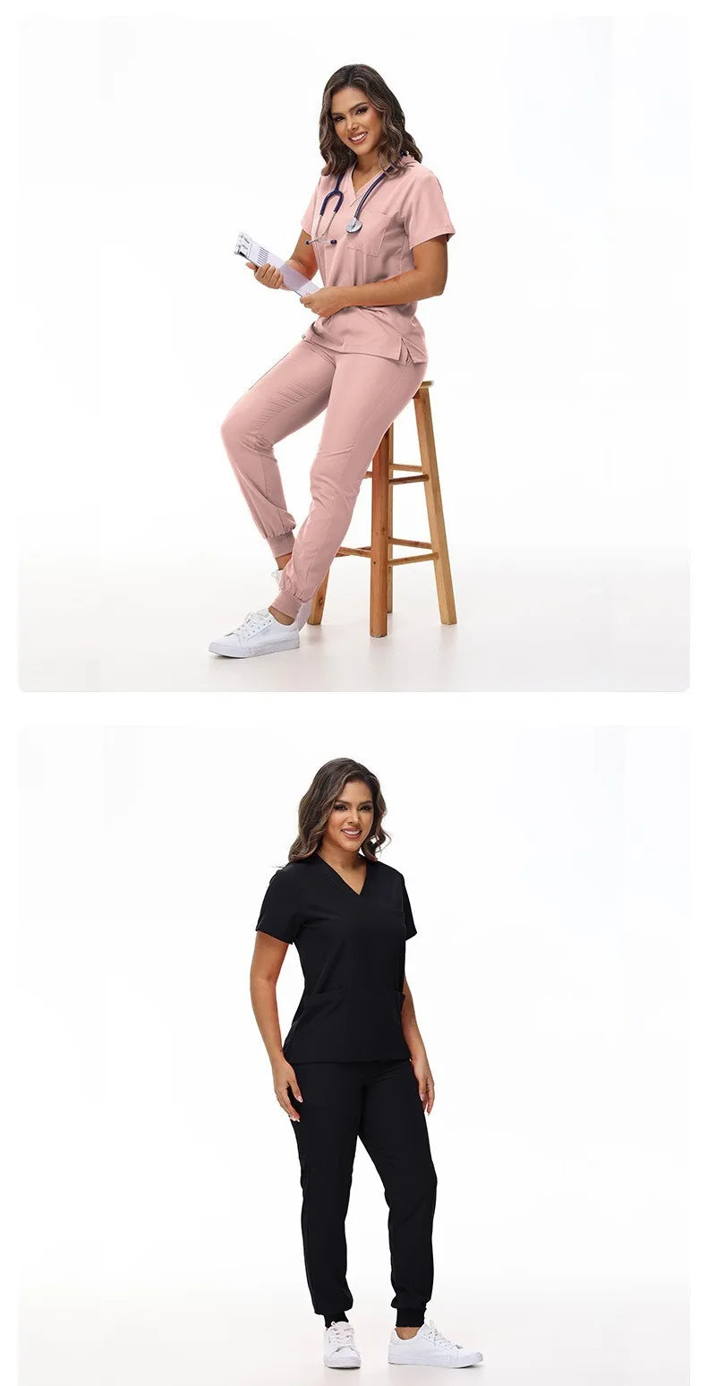 Vivid V-Neck Scrub Set